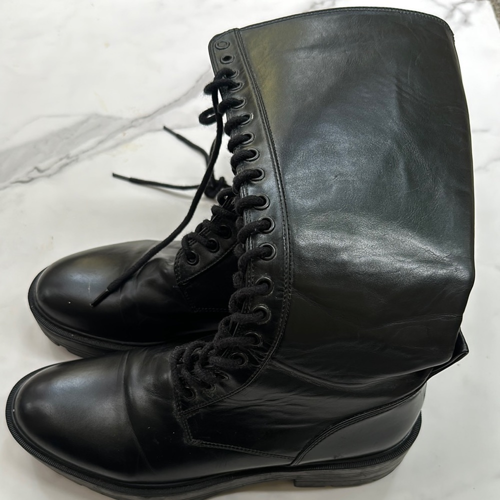 Zara Black Lace Up Boots for Women